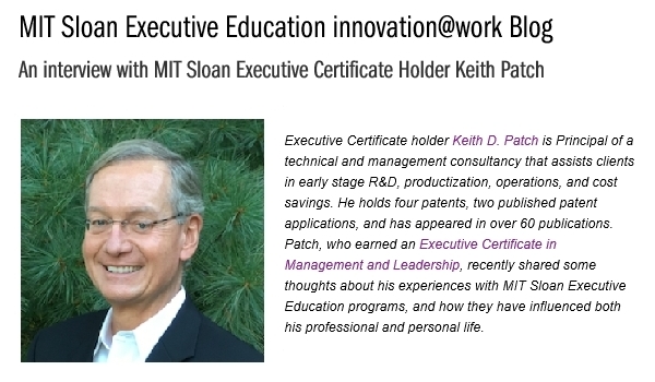 Keith's interview for MIT Sloan Executive Education
